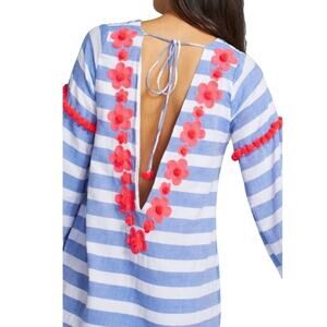 Anthropologie Sundress Striped Pom Tunic Top, Size XS/S
